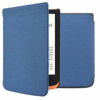 imoshion Canvas Sleepcover Klapphülle Pocketbook Touch Lux 5 / HD 3 / Basic Lux 4 / Vivlio Lux 5 - Dunkelblau