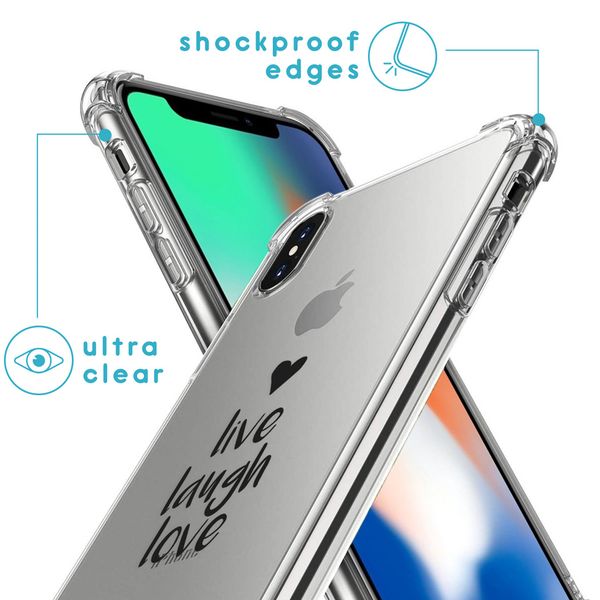 imoshion Design Hülle mit Band für das iPhone X / Xs - Live Laugh Love
