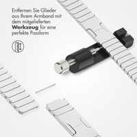 Selencia Edelstahl Gliederarmband für das  Apple Watch Series 1 t/m 11 / SE / Ultra (44/45/46/49 mm) - Silber