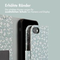 imoshion Design Klapphülle iPhone SE (2022 / 2020) / 8 / 7 / 6(s) - Smoke Green Flowers