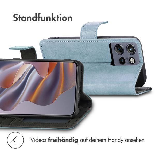 imoshion Luxuriöse Klapphülle Motorola Edge 60 Neo - Hellblau