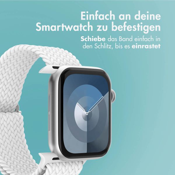 imoshion Gewebtes Nylonarmband für die Apple Watch Series 1 bis 10 / SE / Ultra (2) (44/45/46/49 mm) - Weiß