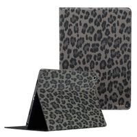 Selencia Sabi Klapphülle mit Leopardenmuster Samsung Galaxy Tab A9 Plus - Midnight Black