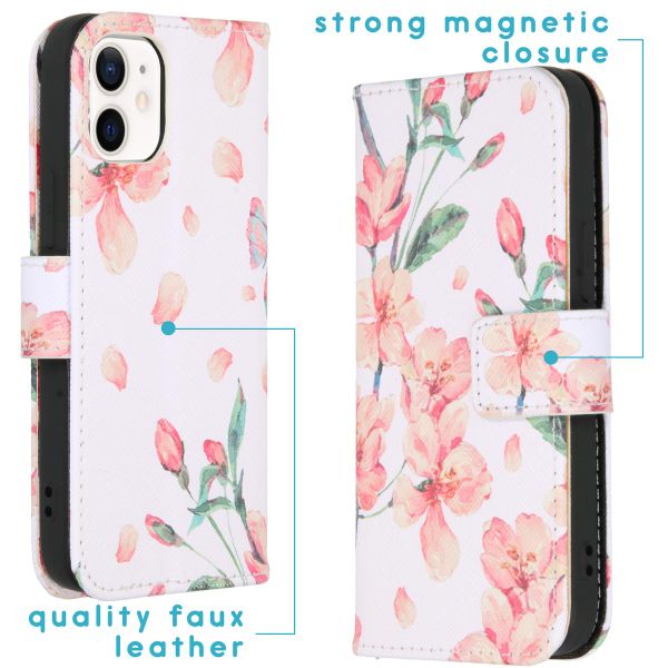 imoshion Design TPU Klapphülle für das iPhone 12 Mini - Blossom Watercolor