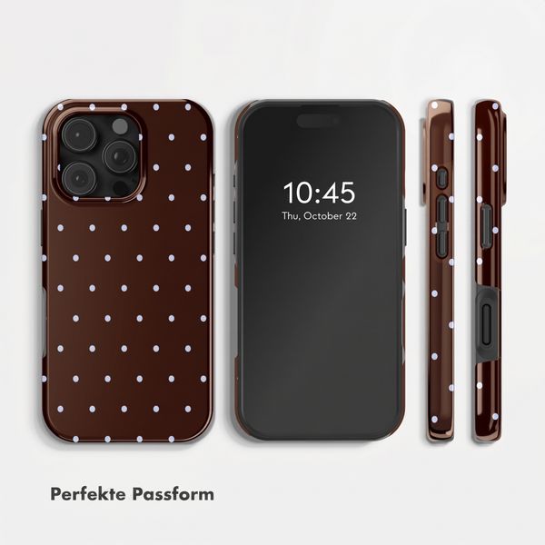 Selencia Vivid Back Cover Apple iPhone 16 Pro Max - Happy Dots Chocolate