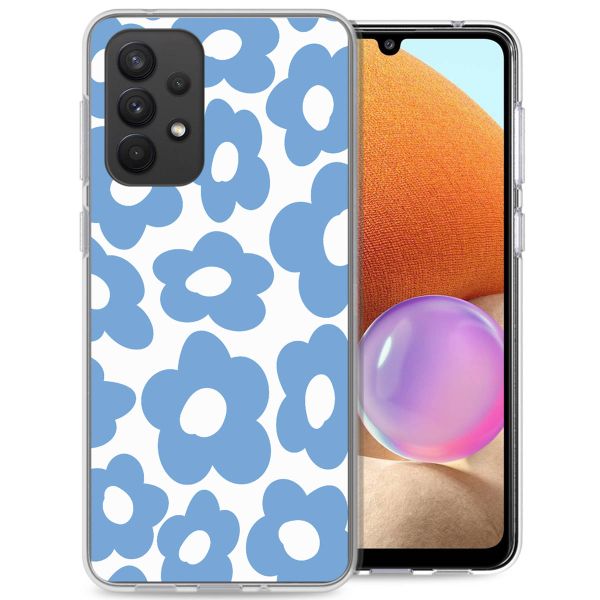 imoshion Design Hülle Samsung Galaxy A33 - Retro Blue Flowers