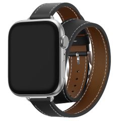 Selencia Élan Double strap Armband für Apple Watch | 38/40/41/42 mm - Schwarz