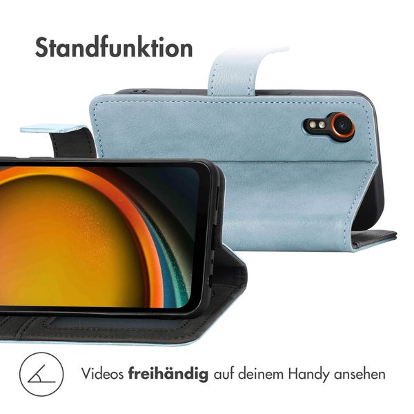 imoshion Luxuriöse Klapphülle Samsung Galaxy Xcover 7 - Hellblau