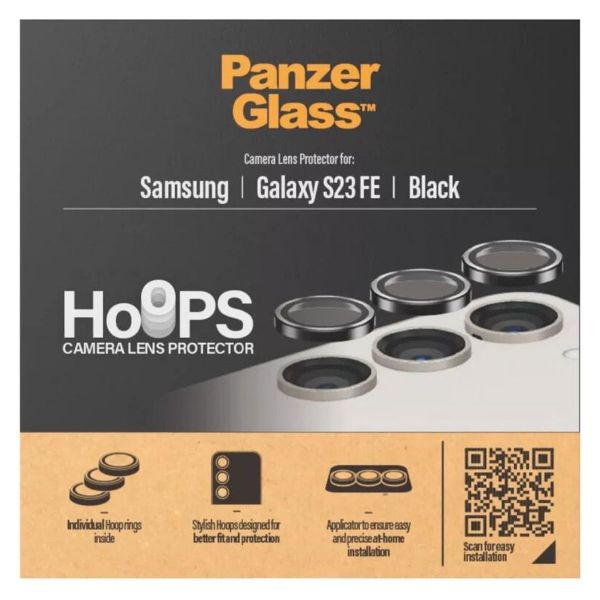 PanzerGlass Kameraprotektor Hoops Optic Rings für das Samsung Galaxy S23 FE