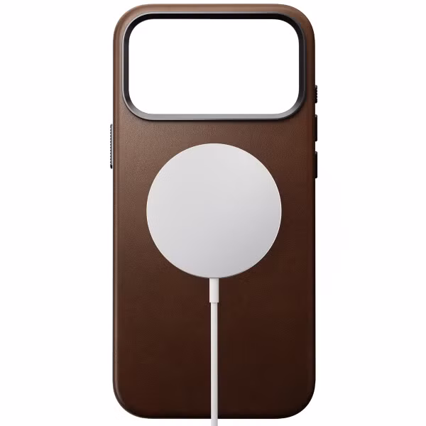 Nomad Traditional Leather Backcover mit MagSafe Apple iPhone 17 Pro Max - Braun