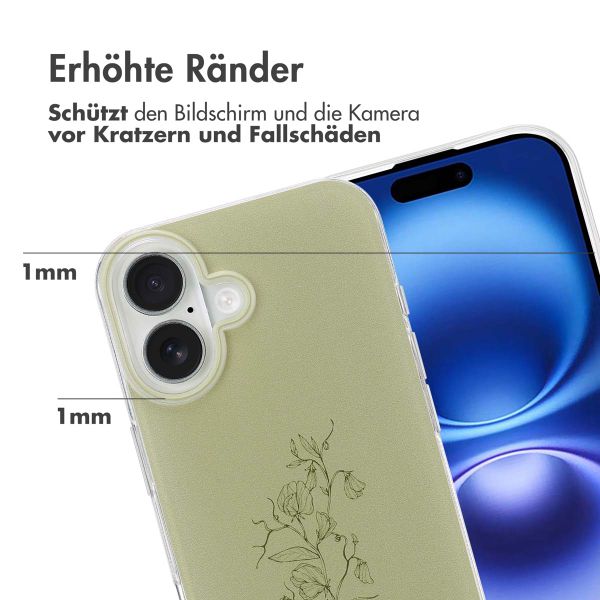 imoshion Design Hülle für das iPhone 16 - Floral Green