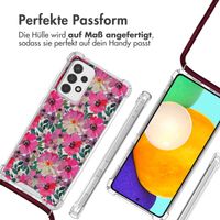 imoshion Design Hülle mit Band Samsung Galaxy A52(s) (5G/4G) - Flower Water