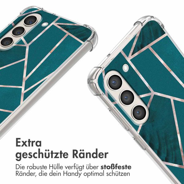 imoshion Design Hülle mit Band Samsung Galaxy S23 Plus - Petrol Green Graphic