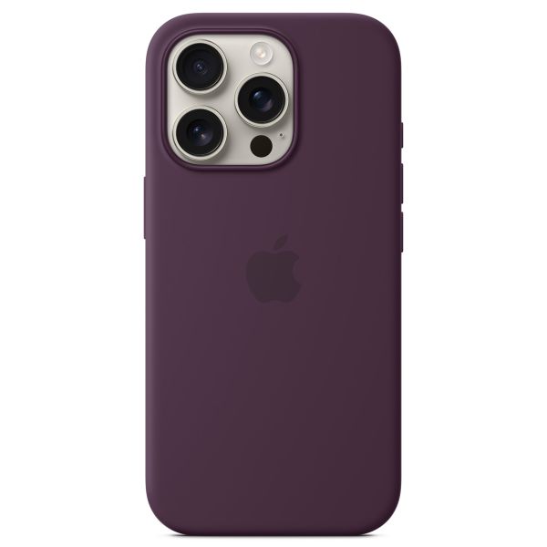 Apple Silikon-Case MagSafe für das iPhone 16 Pro - Plum