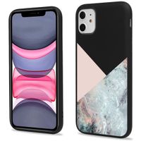 imoshion Design Hülle iPhone 11 - Marmor - Rosa / Schwarz