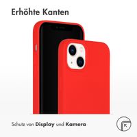 Accezz Liquid Silikoncase mit MagSafe für das iPhone 14 Plus - Rot