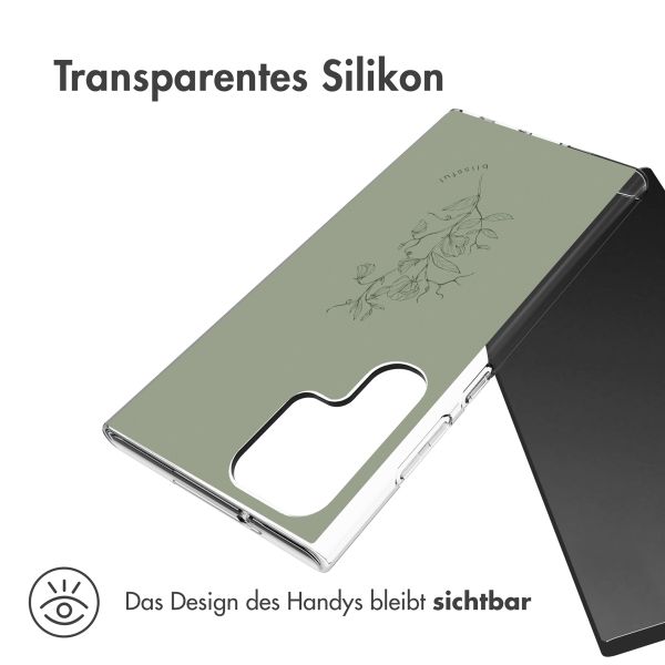 imoshion Design Hülle Samsung Galaxy S23 Ultra - Floral Green