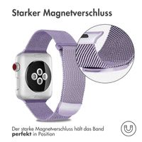 imoshion Magnetisches Milanaise Armband für das  Apple Watch Series 1 - 11 / SE / Ultra (44/45/46/49 mm) - Größe M - Violett