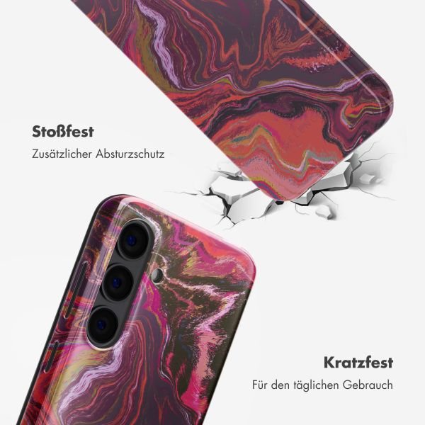 Selencia Vivid Back Cover Samsung Galaxy S24 - Marble Purple