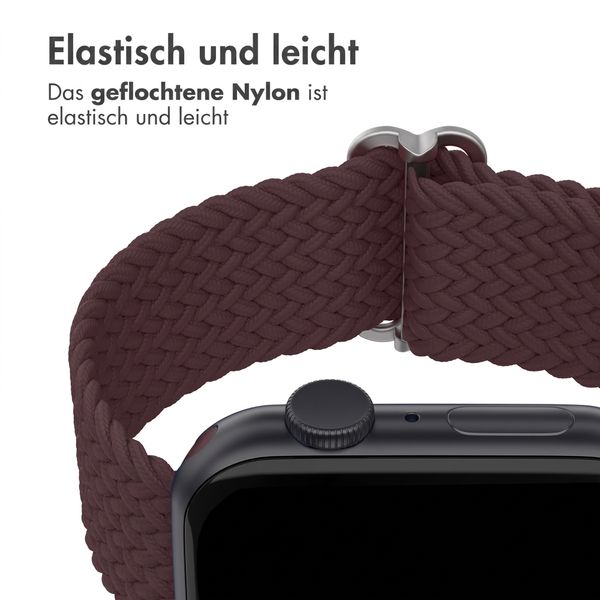 imoshion Gewebtes Nylonarmband für Apple Watch | 38/40/41/42 mm - Burgundy