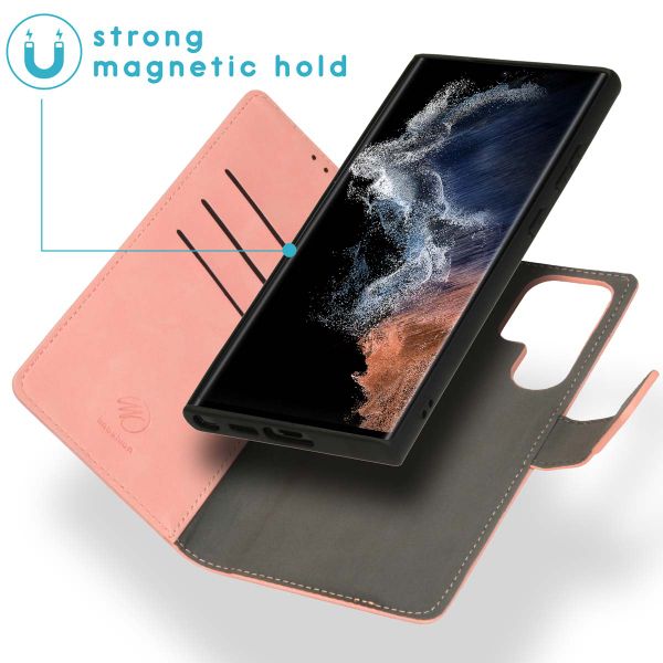 imoshion Entfernbare 2-1 Luxus Klapphülle Samsung Galaxy S23 Ultra - Rosa