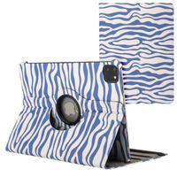 imoshion 360° drehbare Design Klapphülle Apple iPad Pro 11 (2024) M4 - White Blue Stripes