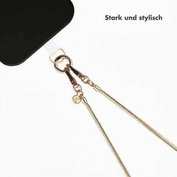 Selencia Sleek Chain-Handykette (extra lang 145 cm) - Gold