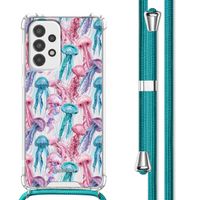 imoshion Design Hülle mit Band Samsung Galaxy A33 - Jellyfish Watercolor