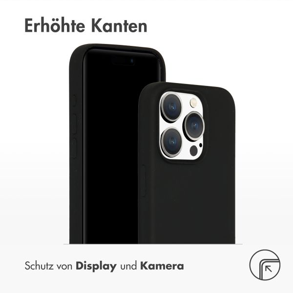 Accezz Liquid Silikoncase für das iPhone 15 Pro - Schwarz