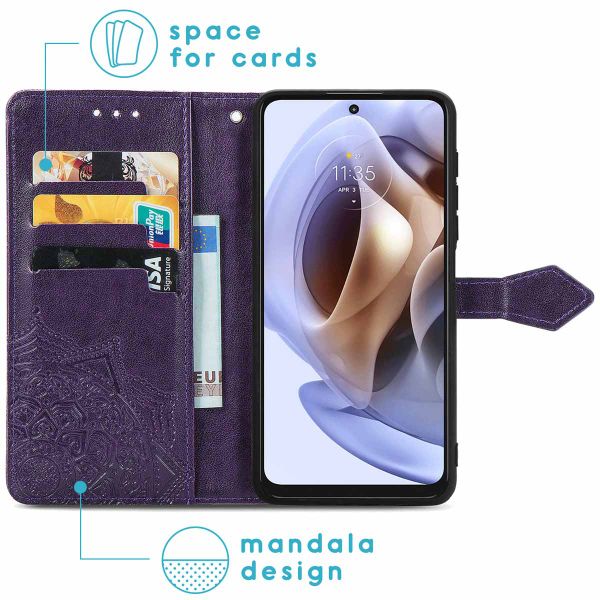 imoshion Mandala Klapphülle für das Motorola Moto G31 / G41 - Violett