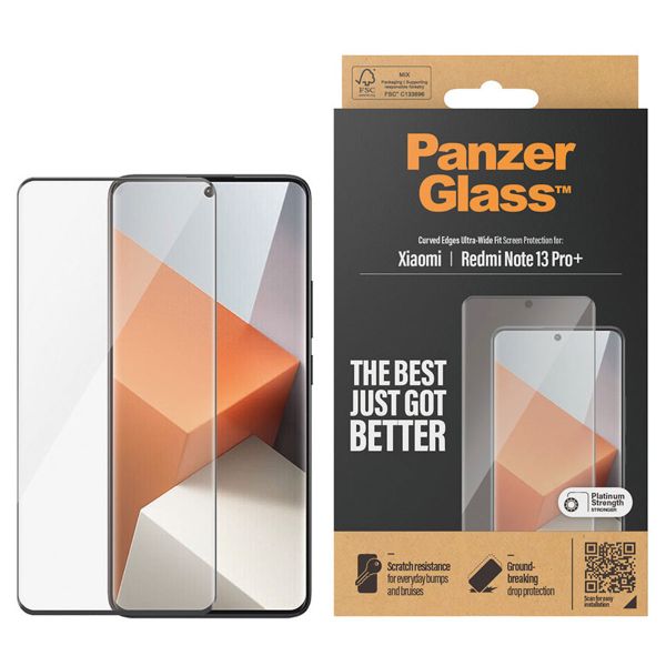 PanzerGlass Ultra-Wide Fit Antibakterieller Displayschutz für das Xiaomi Redmi Note 13 Pro Plus (5G)