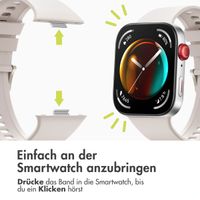 imoshion Silikonband für das  Huawei Watch Fit 4 / 4 Pro - Ivory White