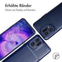 imoshion Carbon-Hülle für das Oppo Find X5 Pro - Blau