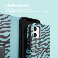 imoshion ﻿Design Klapphülle für das iPhone 11 - Black Blue Stripes