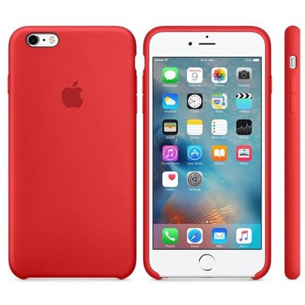 Apple Silikon-Case Rot für das Apple iPhone 6(s) Plus