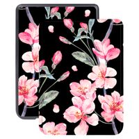 imoshion Design Slim Hard Case Klapphülle Kobo Clara HD - Blossom Watercolor Black
