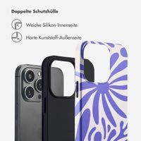 Selencia Vivid Tough Back Cover für das iPhone 13 Pro - Modern Bloom Sapphire Blue