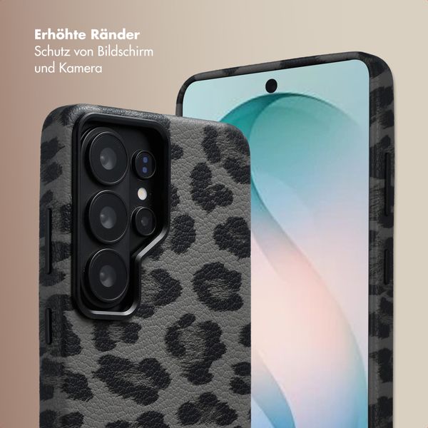 Selencia Sabi Backcover Leopardenmuster mit MagSafe Samsung Galaxy S26 Ultra - Midnight Black