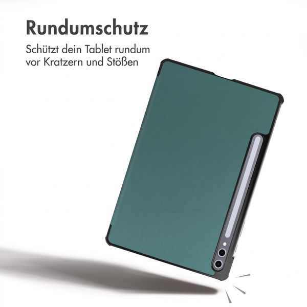 imoshion Trifold Klapphülle Samsung Galaxy Tab S10 Ultra / Tab S9 Ultra - Dunkelgrün