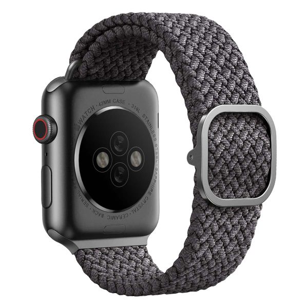Uniq Aspen Geflochtenes Armband für das  Apple Watch Series 1 t/m 9 / SE (38/40/41 mm) | Series 10 / 11 (42 mm) - Granite Grey