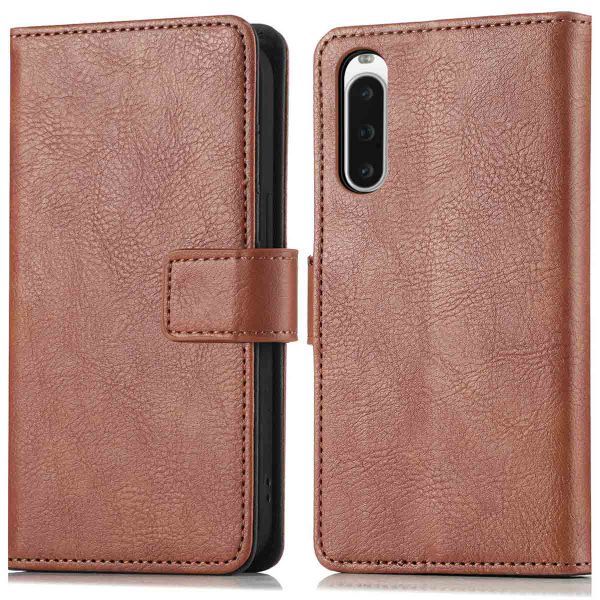 imoshion Luxuriöse Klapphülle Sony Xperia 10 V - Braun