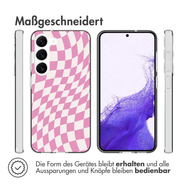 imoshion Design Hülle für das Samsung Galaxy S23 - Retro Pink Check