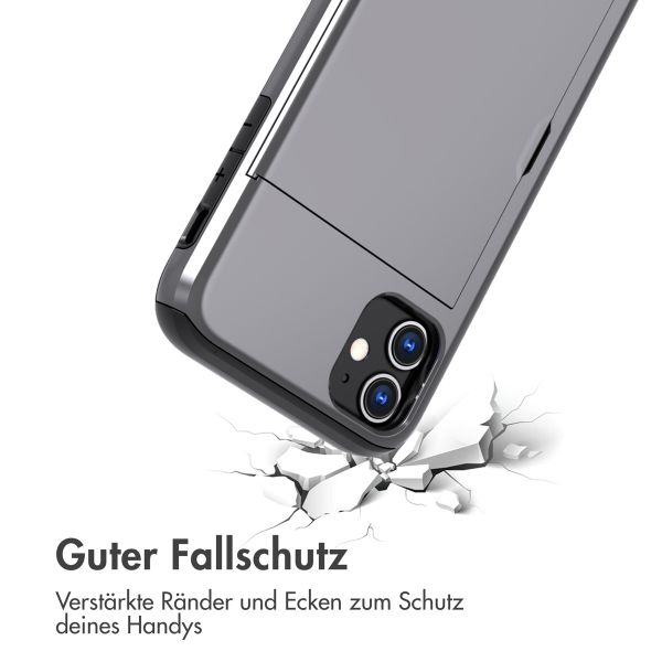 imoshion Backcover mit Kartenfach Apple iPhone 11 - Grau