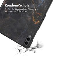 imoshion Design Trifold Klaphülle Samsung Galaxy Tab S11 Ultra - Black Marble