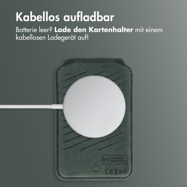 Accezz Magnetische Leder-Wallet mit Standfunktion - Geeignet für Apple Find My - Cedar Green