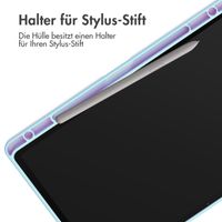 imoshion Trifold Hardcase Klapphülle für das Samsung Galaxy Tab S10 Plus / Tab S9 Plus / Tab S9 Plus FE 12.4 Zoll - Hellblau