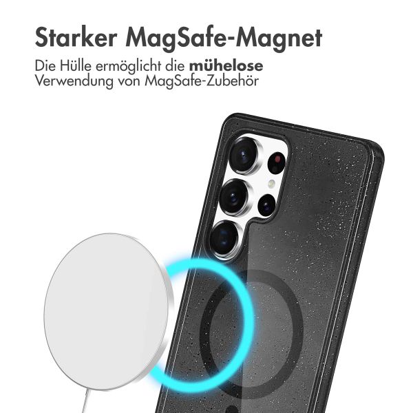 imoshion Sparkle Back Cover mit MagSafe für das Samsung Galaxy S25 Ultra - Glitzer Schwarz