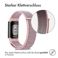 imoshion Nylonarmband für das Fitbit Charge 5 / Charge 6 - Größe S - Rosa