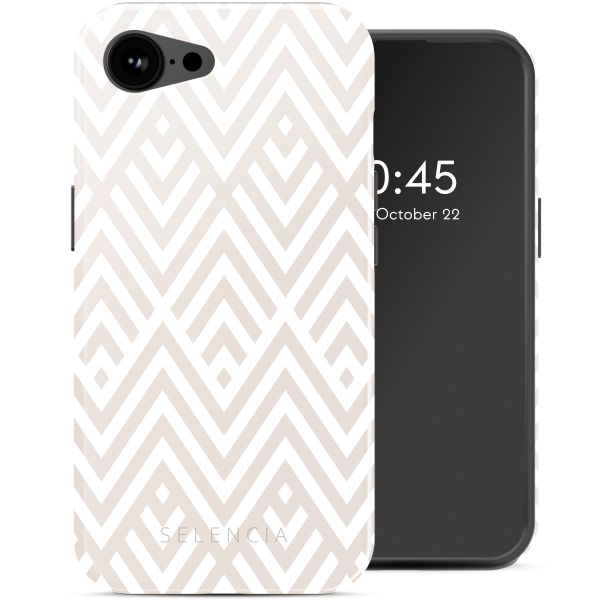 Selencia Vivid Rückabdeckung mit MagSafe Apple iPhone 16e - Beige Zigzag