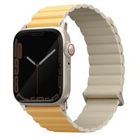 Uniq Revix Premium Edition doppelseitiges Armband für die Apple Watch Series 1 bis 10 / SE / Ultra (2) (44/45/46/49 mm) - Elfenbein/Kanariengelb